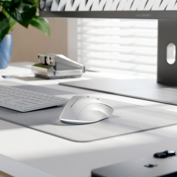 ALOGIC Trådlös Mus Apex Bluetooth USB-C Uppladdningsbar 7 knappar Vit