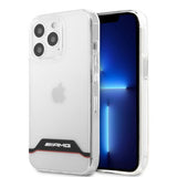 AMG iPhone 13 Pro Skal Electroplated Horizontal Stripes Röd Transparent