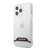 AMG iPhone 13 Pro Skal Electroplated Horizontal Stripes Röd Transparent