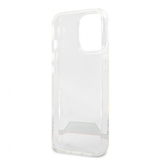 AMG iPhone 13 Pro Skal Electroplated Horizontal Stripes Röd Transparent