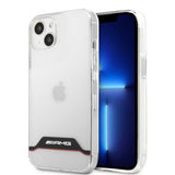 AMG iPhone 13 Skal Electroplated Horizontal Stripes Röd Transparent