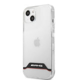 AMG iPhone 13 Mini Skal Electroplated Horizontal Stripes Röd Transparent