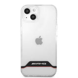 AMG iPhone 13 Mini Skal Electroplated Horizontal Stripes Röd Transparent