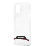 AMG iPhone 13 Mini Skal Electroplated Horizontal Stripes Röd Transparent