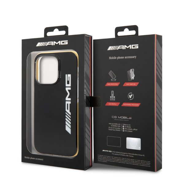 AMG iPhone 14 Pro Max Skal med Logo Svart Gul