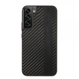AMG Samsung Galaxy S22 Plus Skal Leather Stripe Carbon Svart