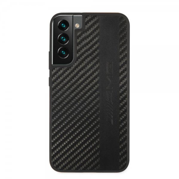 AMG Samsung Galaxy S22 Skal Leather Stripe Carbon Svart