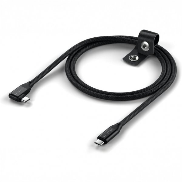 Satechi Vinklad Data- och laddningskabel USB-C 1m Svart