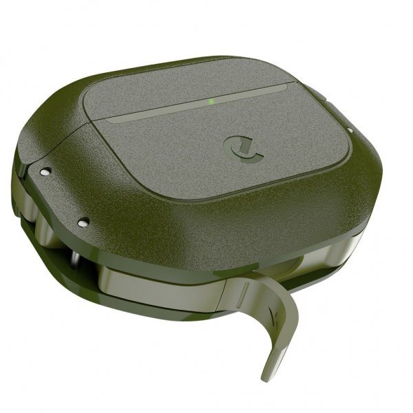 KeyBudz AirPods 4 Skal ElementProof Series Forest Green