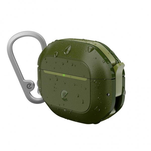 KeyBudz AirPods 4 Skal ElementProof Series Forest Green