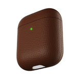 KeyBudz AirPods (1/2) Skal PodSkinz Äkta Läder Brun