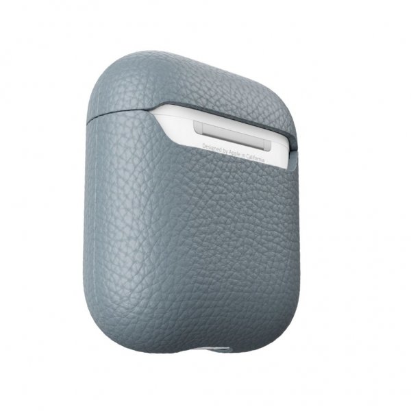 KeyBudz AirPods (1/2) Skal PodSkinz Äkta Läder Skiffer