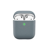 KeyBudz AirPods (1/2) Skal PodSkinz Äkta Läder Skiffer