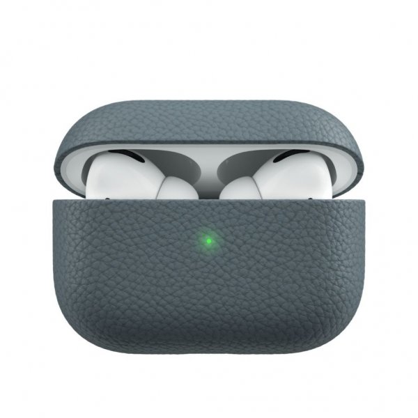 KeyBudz AirPods Pro Skal PodSkinz Äkta Läder Skiffer