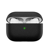 KeyBudz AirPods Pro Skal PodSkinz Äkta Läder Svart
