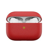 KeyBudz AirPods Pro Skal PodSkinz Äkta Läder Röd