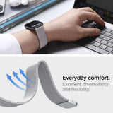Spigen Apple Watch 38/40/41/42mm Armband Metal Fit Silver