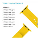 Fixed Apple Watch 38/40/41/42mm Armband Silicone Sporty Strap Gul