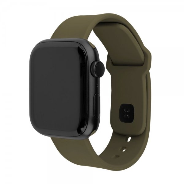 Fixed Apple Watch 38/40/41/42mm Armband Silicone Sporty Strap Olivgrön