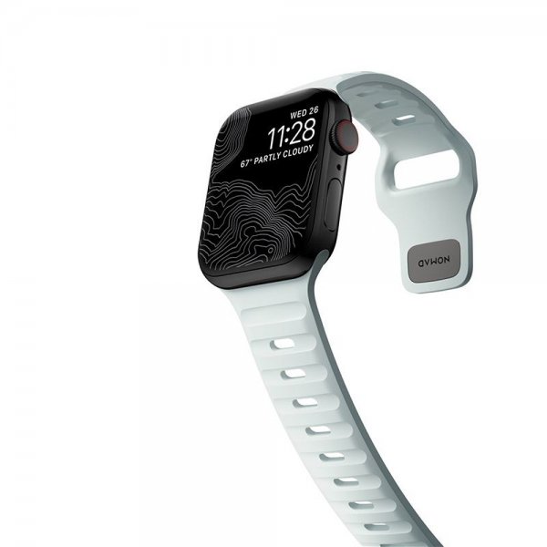 Nomad Apple Watch 38/40/41/42mm Armband Sport Band Icy Blue Glow