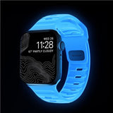 Nomad Apple Watch 38/40/41/42mm Armband Sport Band Icy Blue Glow