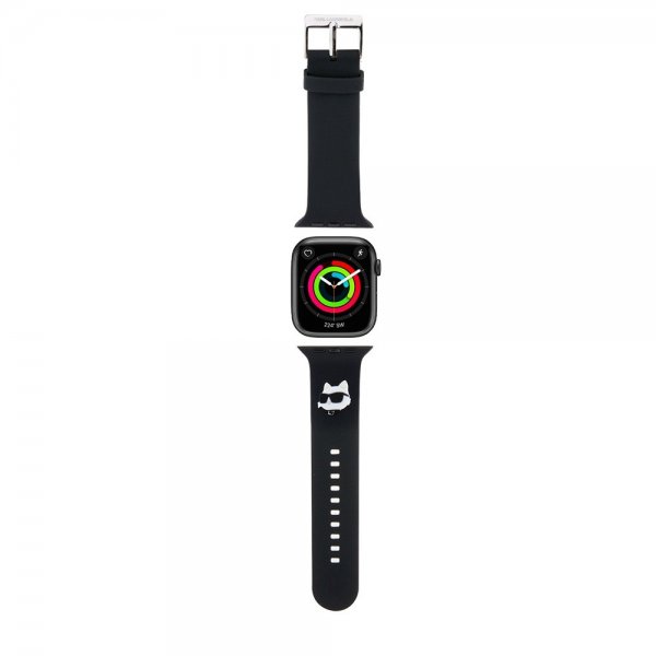 Karl Lagerfeld Apple Watch 38/40/41/42mm Armband Rubber NFT Choupette Svart