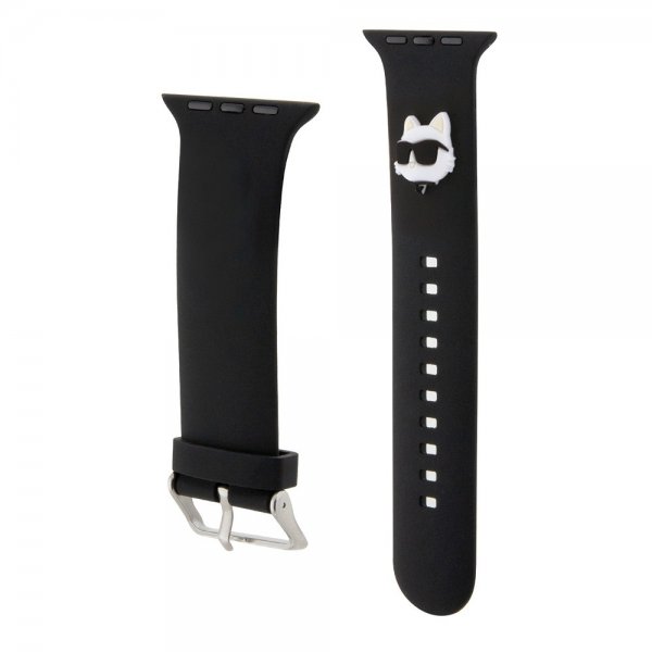 Karl Lagerfeld Apple Watch 38/40/41/42mm Armband Rubber NFT Choupette Svart