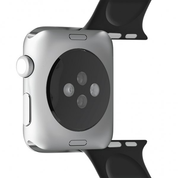 Puro Apple Watch 38/40/41/42mm Armband ICON Silicone Band Svart