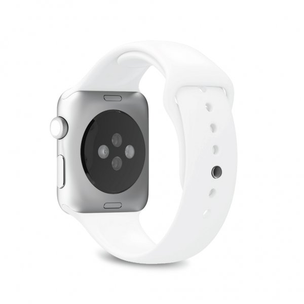 Puro Apple Watch 38/40/41/42mm Armband ICON Silicone Band Vit