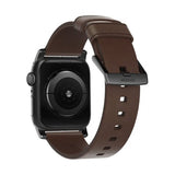 Nomad Apple Watch 38/40/41/42mm Armband Modern Band Black Hardware Rustic Brown