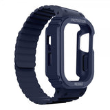 Apple Watch 40/41mm Armband med Skal Silikon Magnetstänging Blå