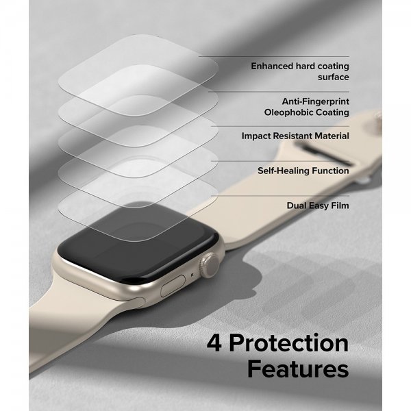 Ringke Apple Watch 40/41mm Skärmskydd Dual Easy Film 3-pack