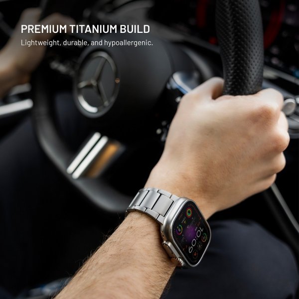 Fixed Apple Watch 42/44/45/46mm Armband Titanium Strap Natural
