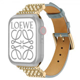Apple Watch 44/45/46mm/Apple Watch Ultra Armband Pärlor Ljusblå