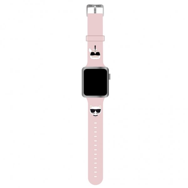 Karl Lagerfeld Apple Watch 42/44/45mm/Apple Watch Ultra Armband Karl & Choupette Rosa