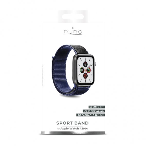 Puro Apple Watch 44/45/46mm/Apple Watch Ultra Armband Sport Band Blå