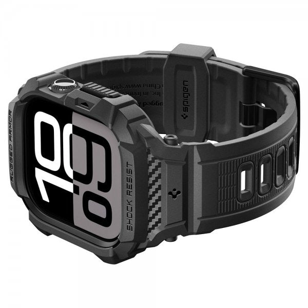 Spigen Apple Watch 42mm (Series 10/11) Armband Rugged Armor Pro 2 Matte Black