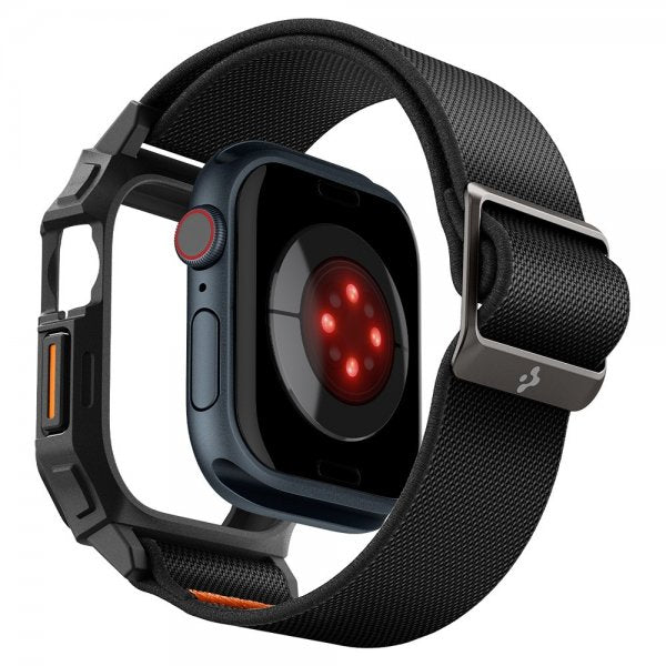 Spigen Apple Watch 42mm (Series 10/11) Armband och Skal Lite Fit Pro Matte Black