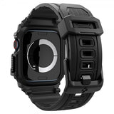 Spigen Apple Watch 42mm (Series 10/11) Armband och Skal Rugged Armor Pro Matte Black
