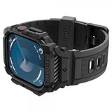 Spigen Apple Watch 42mm (Series 10/11) Armband och Skal Rugged Armor Pro Matte Black