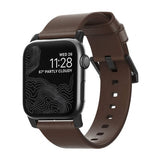 Nomad Apple Watch 44/45/46mm/Apple Watch Ultra Armband Modern Band Black Hardware Rustic Brown