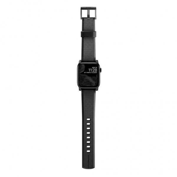 Nomad Apple Watch 44/45/46mm/Apple Watch Ultra Armband Rugged Band Black Hardware Svart