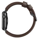 Nomad Apple Watch 44/45/46mm/Apple Watch Ultra Armband Traditional Band Black Hardware Rustic Brown