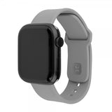 Fixed Apple Watch 44/45/46mm Armband Silicone Sporty Strap Grå