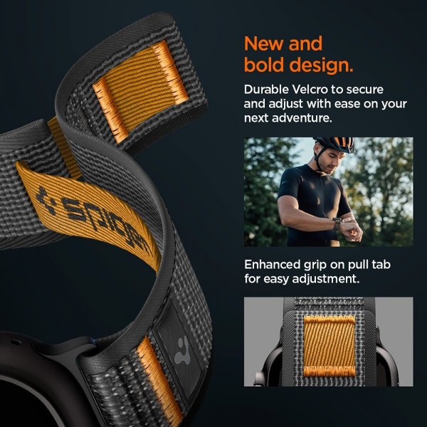 Spigen Apple Watch 44/45/46mm/Ultra 49mm Armband Athlex Air 2 Active Black Orange