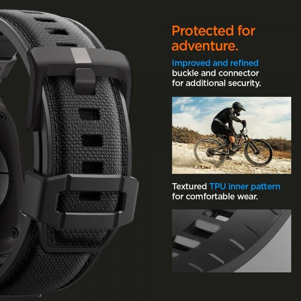 Spigen Apple Watch 44/45/46/49mm Armband DuraPro Armor Svart