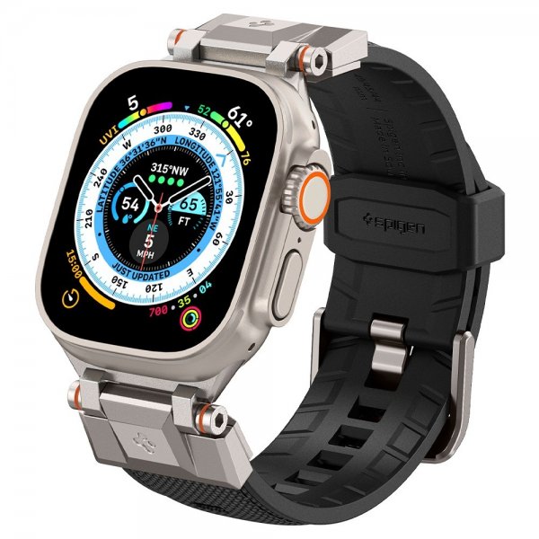 Spigen Apple Watch 44/45/46/49mm Armband DuraPro Armor Svart