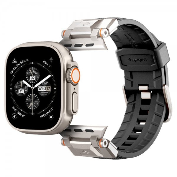 Spigen Apple Watch 44/45/46/49mm Armband DuraPro Armor Svart