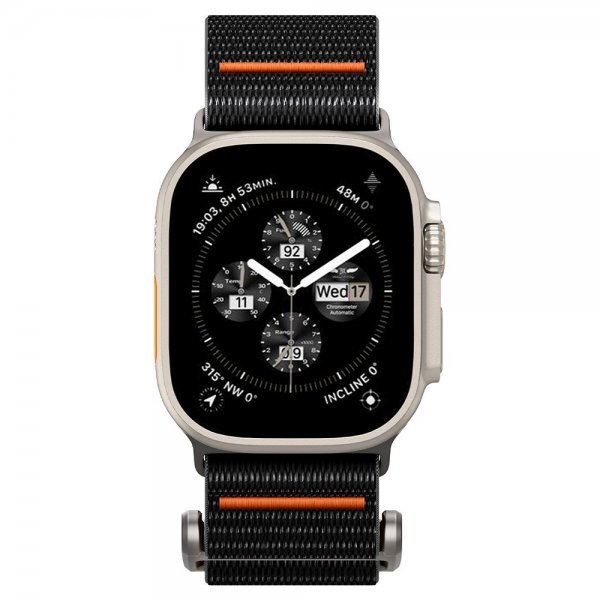 Spigen Apple Watch 44/45/46mm/Ultra 49mm Armband DuraPro Flex Svart