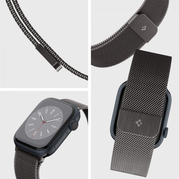 Spigen Apple Watch 44/45/46mm/Ultra 49mm Armband Metal Fit Graphite